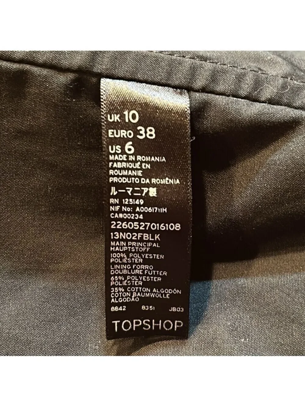 TOPSHOP Black Crop Ruffle Halter Top Size 6